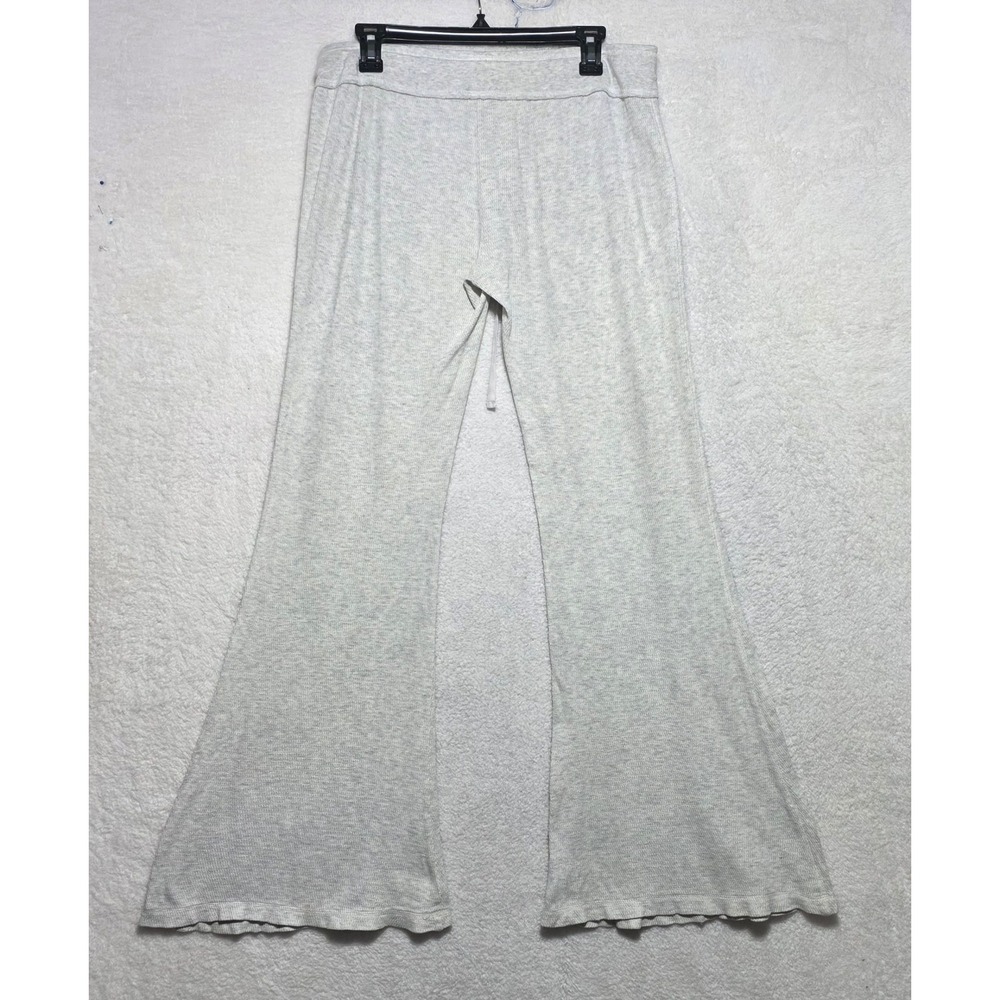 Victoria's Secret PINK Y2K Gray Waffle Knit Flare Lounge Pants 1980 Graphic M - Picture 2 of 9